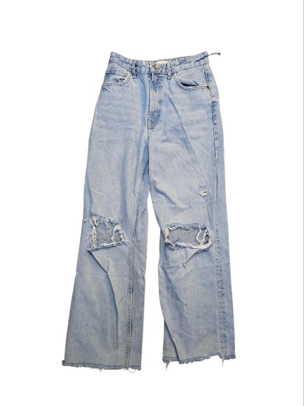 Zara Light Wash Distressed Jeans Size 6
